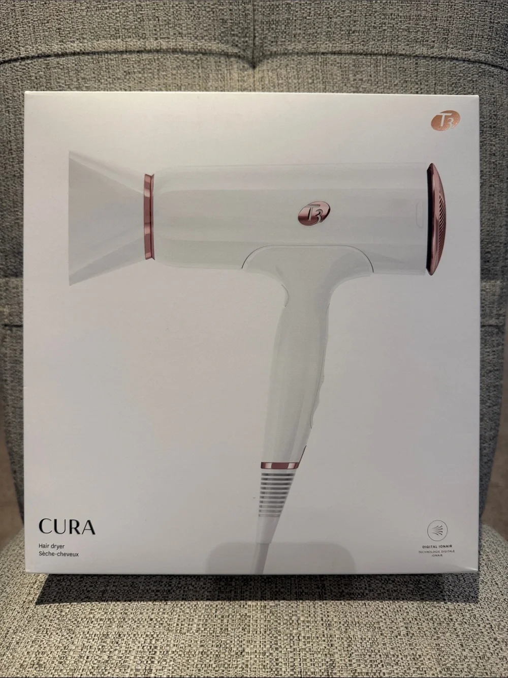 T3 Cura White with Rose Gold Accent Hair Dryer